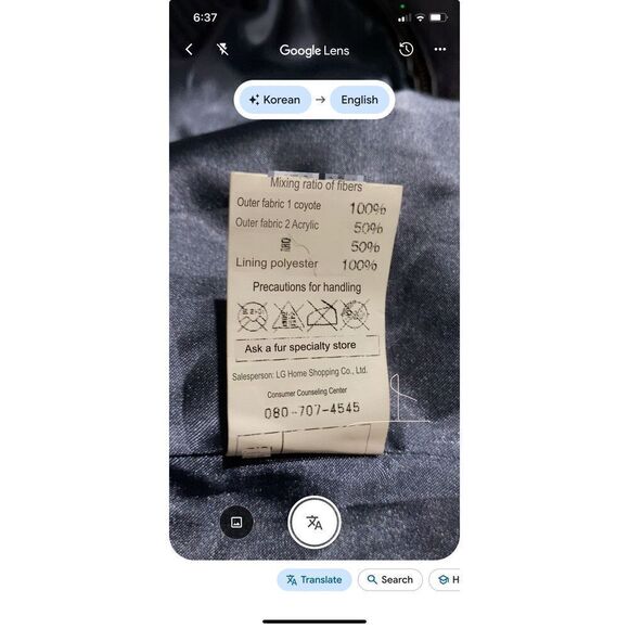 Medium, Seoul collection slate blue, gray coyote fur vest, jacket. Like new! - Picture 10 of 10